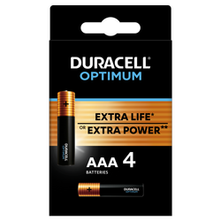 Duracell Batterien OPTIUMUM AAA LR03 Blister 4 Stück