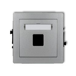 Einzelner Multimedia-Slot-Mechanismus ohne Modul (Keystone-Standard) silber 7DGM-1P