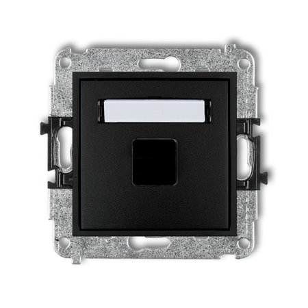 Einzelner Multimedia-Slot-Mechanismus ohne Modul (Keystone-Standard) schwarz matt 12MGM-1P