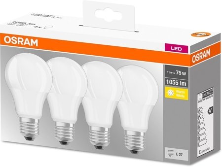 Set 4x LED-Glühbirne E27 11W 2700K 1055lm Osram